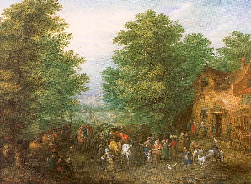 Michau, Theobald The Stop at the Country Inn Germany oil painting art